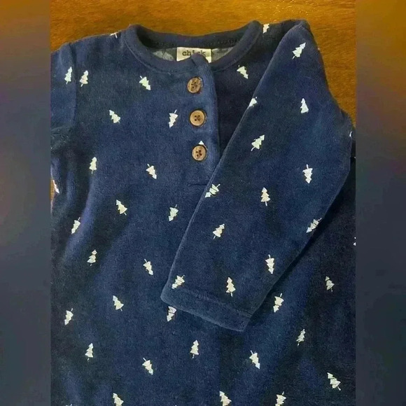 Chick Pea Baby Boy Patterned Cotton Long Sleeve Snap Up Sleep & Play Blue 0-3 M - Picture 5 of 8